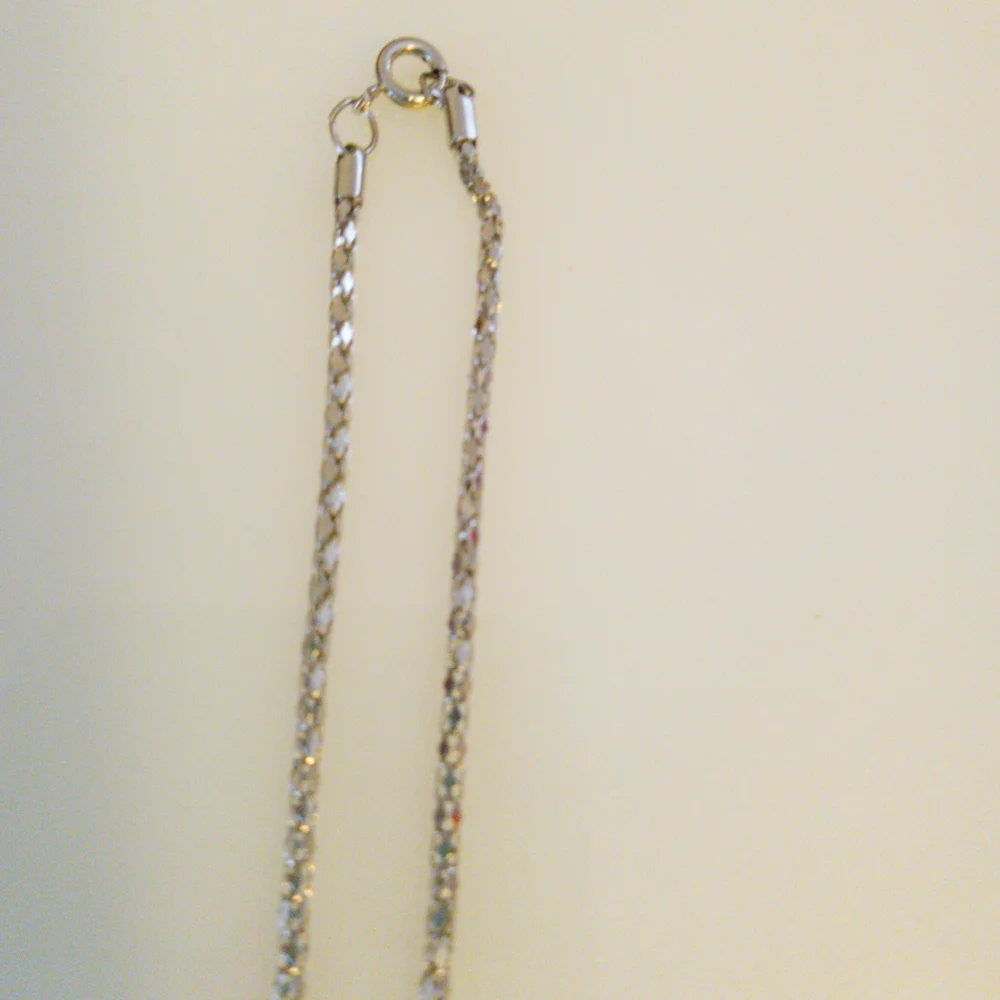Blue and Silver Feather Pendant Necklace